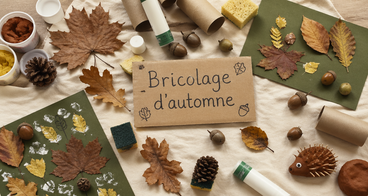 bricolage automne maternelle avec matériaux naturels