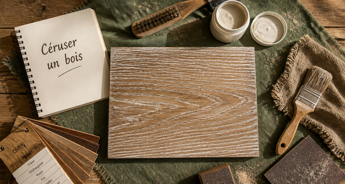 ceruser un bois planche chêne outils atelier