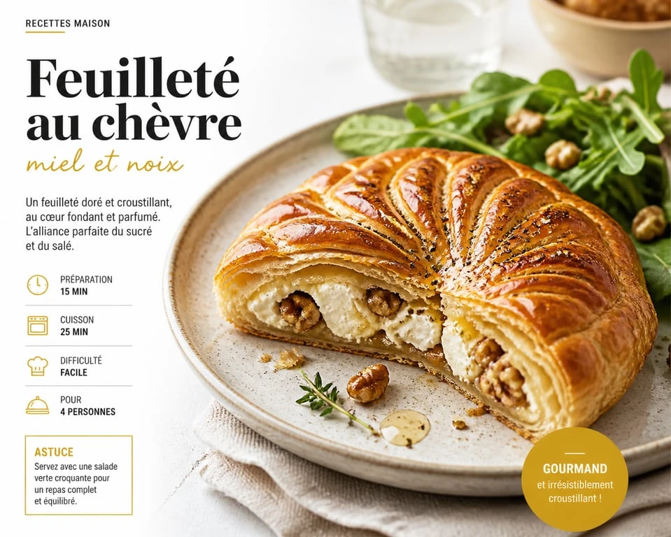 Recette feuilleté salé croustillant et doré