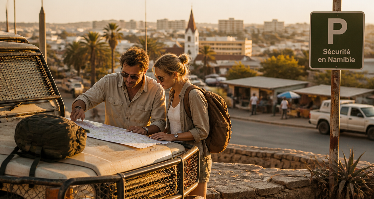 namibie tourisme dangereux couple carte 4x4 windhoek