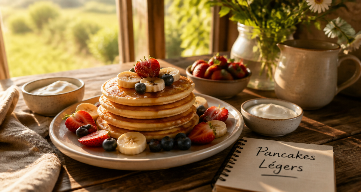 pancake peu calorique moelleux avec fruits