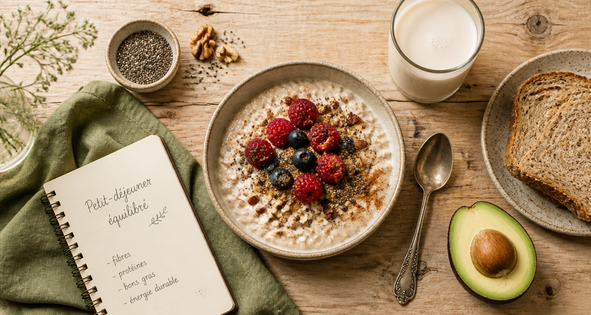 Petit dej équilibré recette avec overnight oats fruits rouges