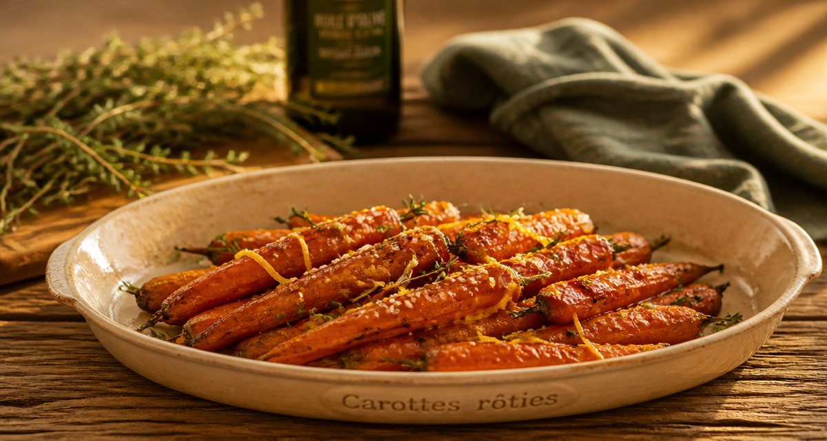 recette carotte rôties au miel et thym