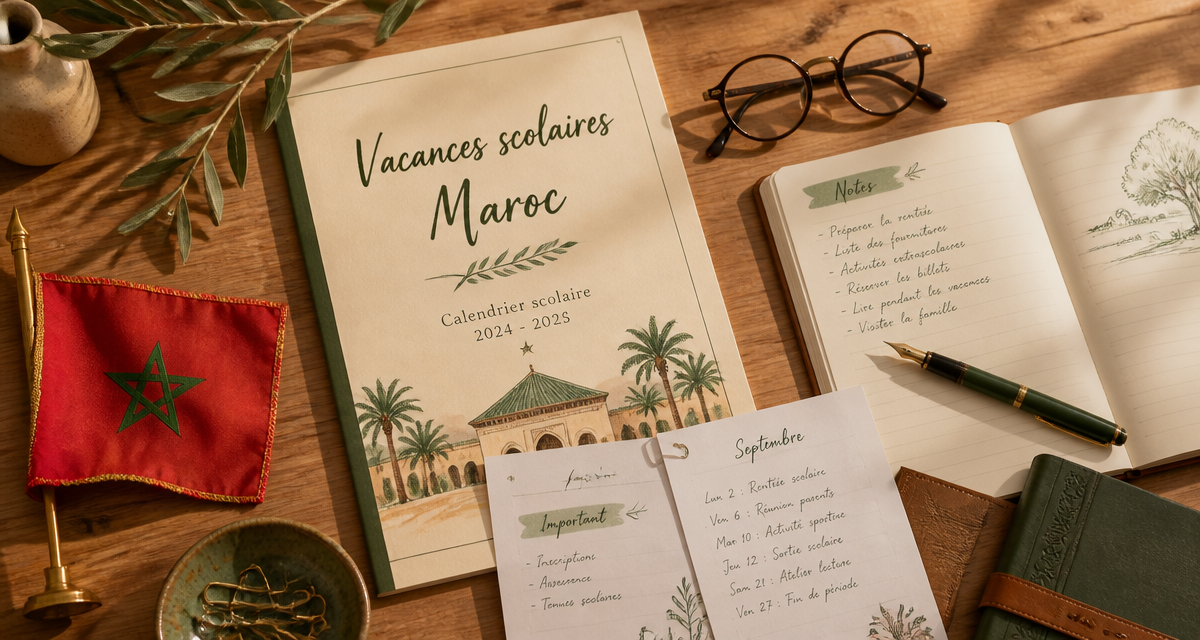 Vacance scolaire Maroc calendrier bureau