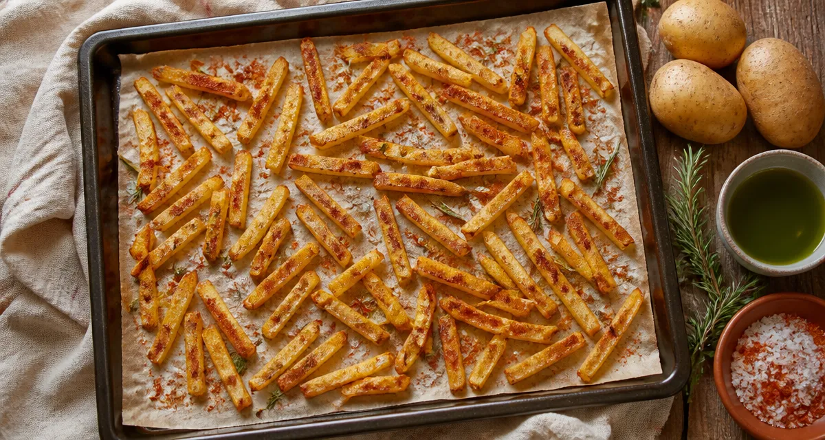 comment faire frite au four dorée sur plaque