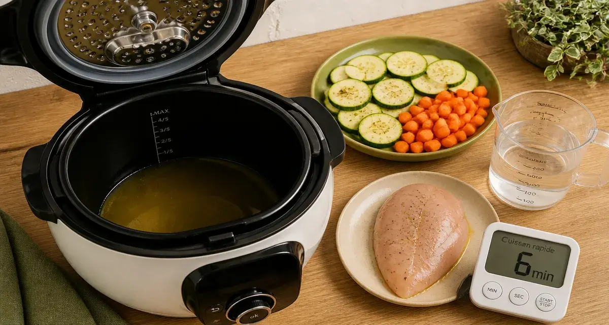 Cuisson rapide cookeo : multicuiseur avec ingrédients et 6 min de cuisson