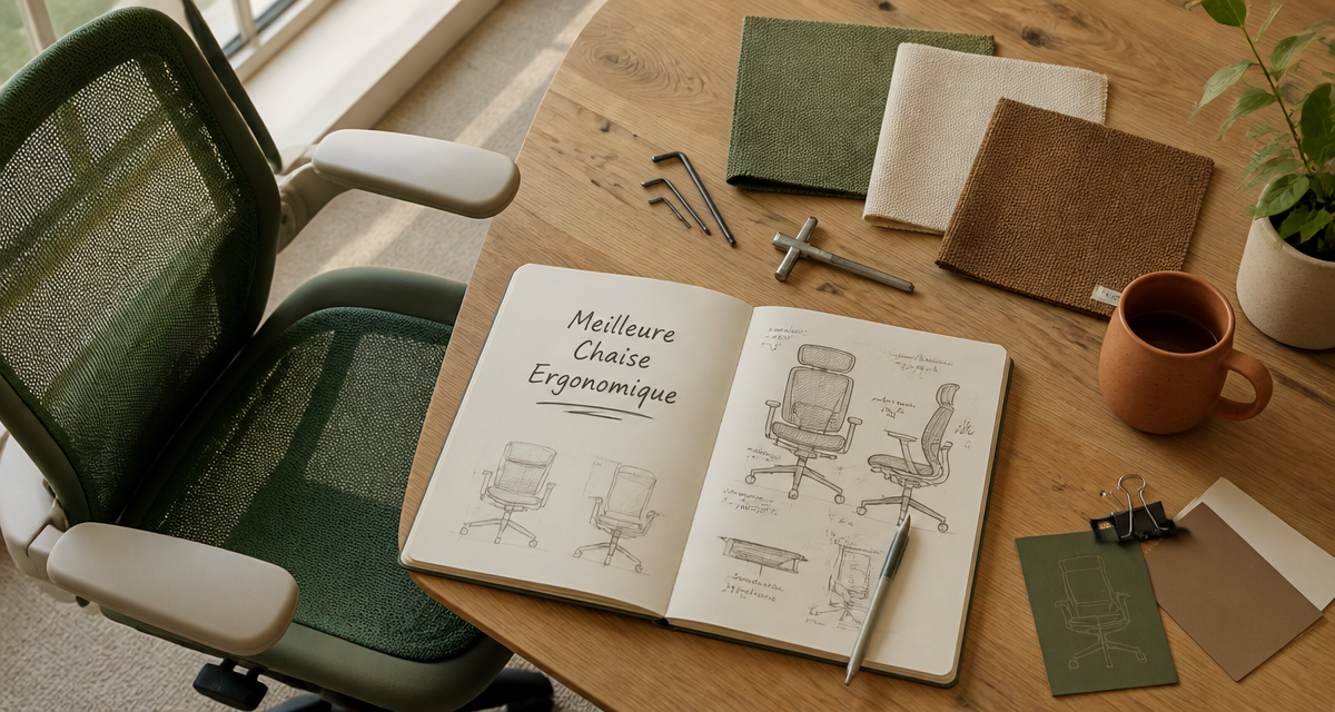 meilleur chaise ergonomique 2025 flat lay bureau