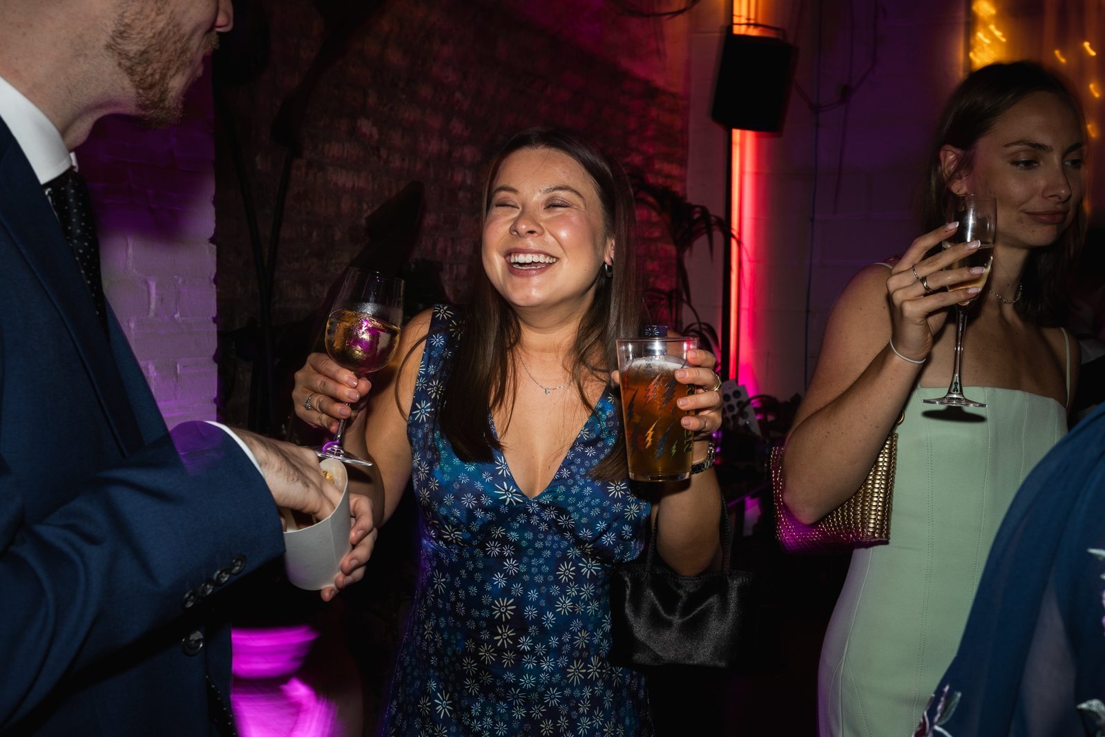 Wedding reception venue The Hackney for a stylish wedding in East London UK - London wedding photographer Lauren Squire