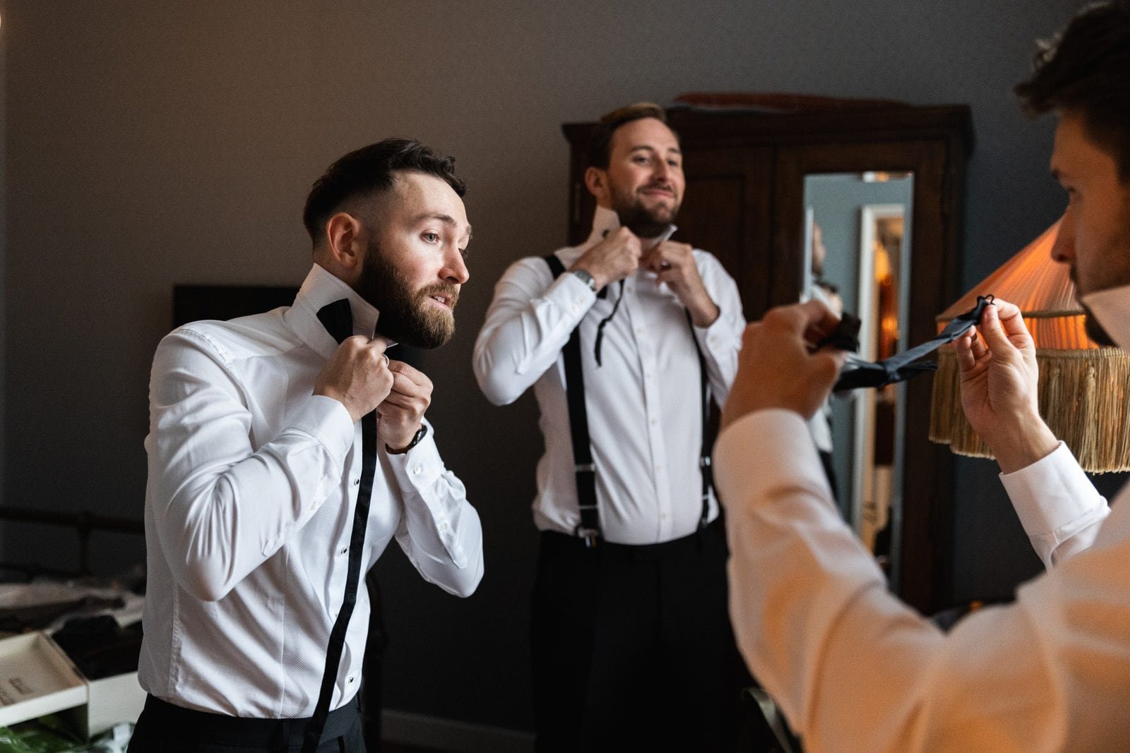 Bridal & groom prep at The Ned Hotel in London - London wedding photographer Lauren Squire