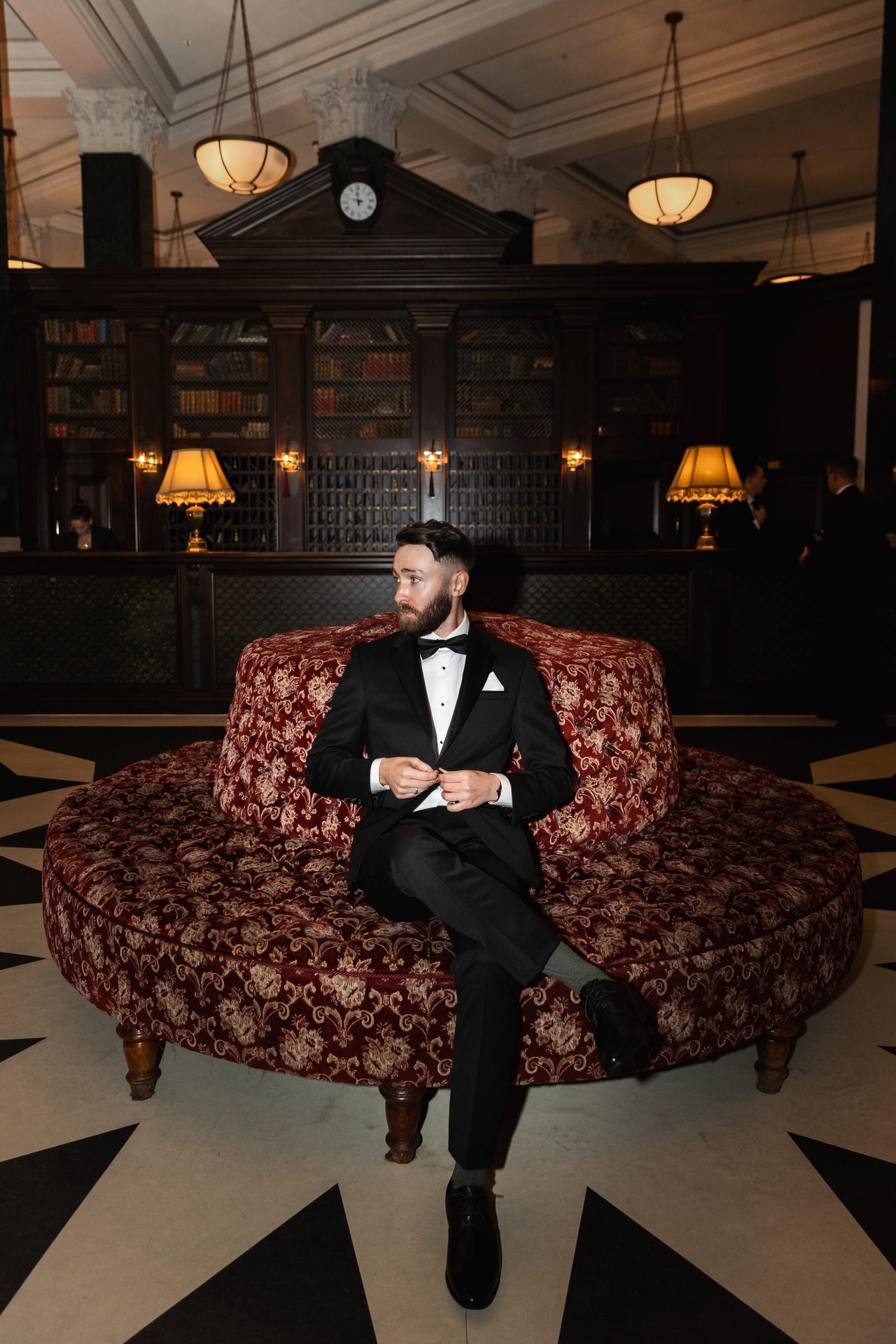 Bridal & groom prep at The Ned Hotel in London - London wedding photographer Lauren Squire