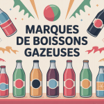 boissons gazeuses marques illustration moderne estivale