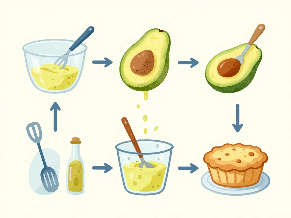 diagramme étapes gateau avocat facile cuisson