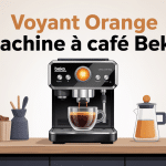 machine à café beko voyant orange en avant plan ambiance entretien