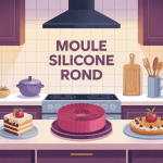 moule silicone rond en cuisine avec gâteaux