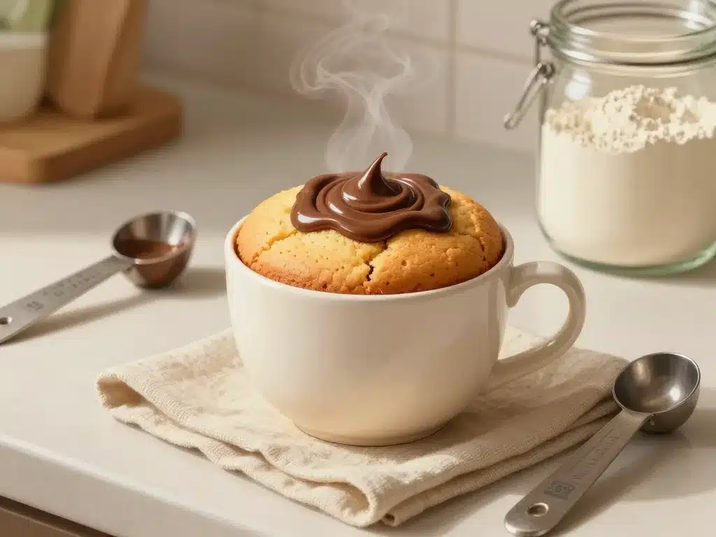 mug cake nutella sans oeuf moelleux cuisine