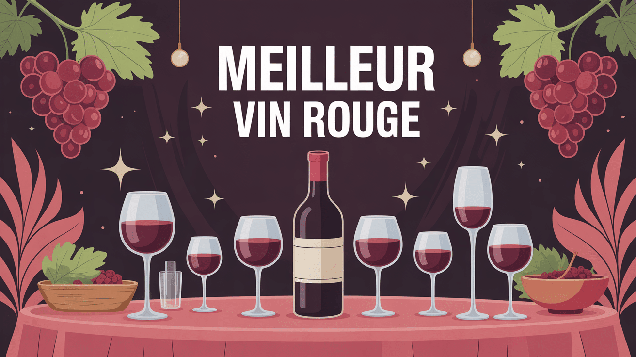 Quel est le meilleur vin rouge image ambiance dégustation élégante