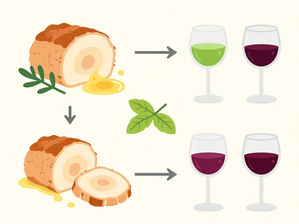 quel vin avec la tête de veau diagramme texture vin