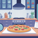 pate a pizza périmée vérifiée sur un plan de travail moderne