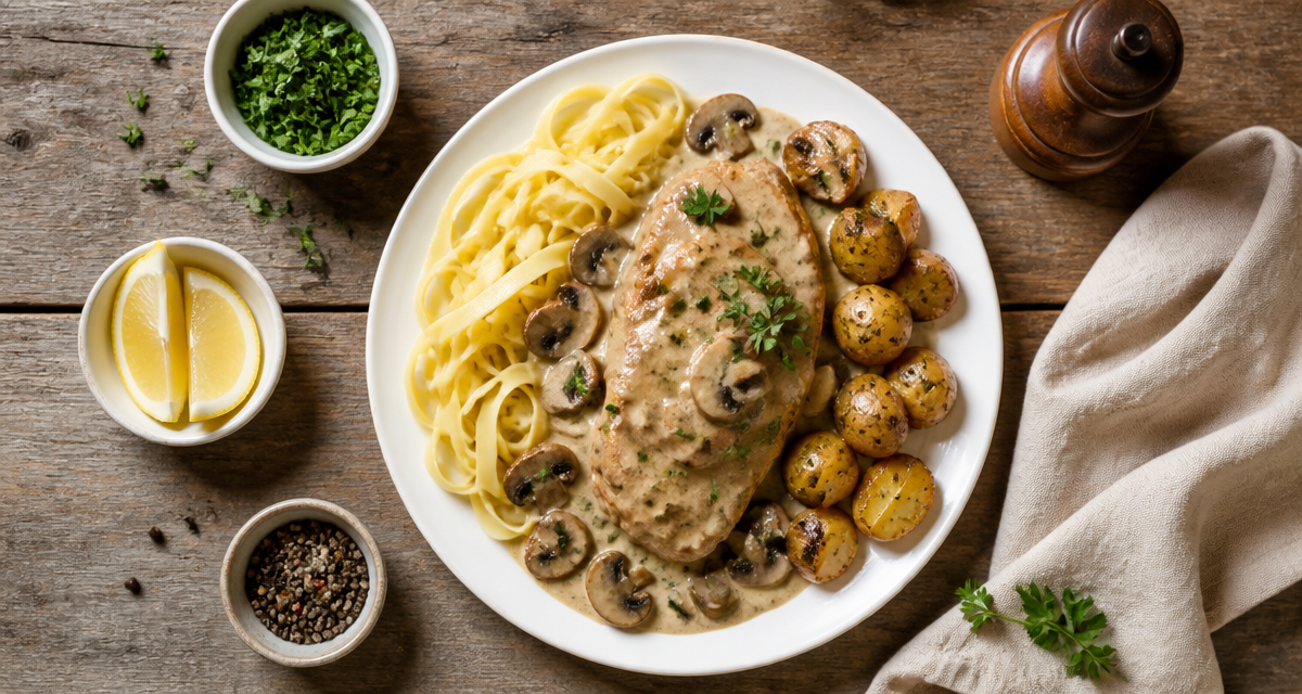 accompagnement escalopes de veau assiette gourmande