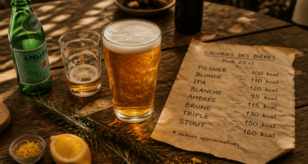 calorie pinte biere tableau comparatif