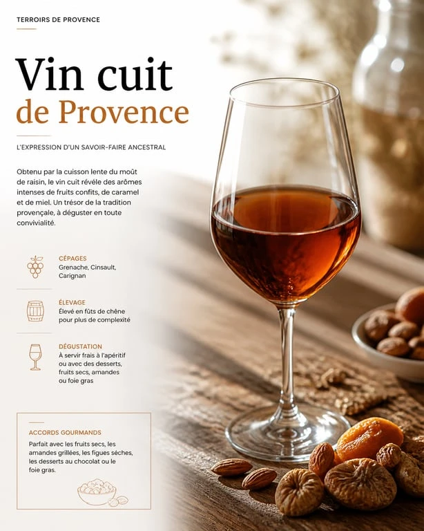 Verre de vin cuit provençal, apéritif français traditionnel aux notes de fruits confits