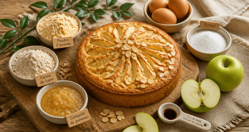 recette gâteau sans sucre pour diabétique amande pomme