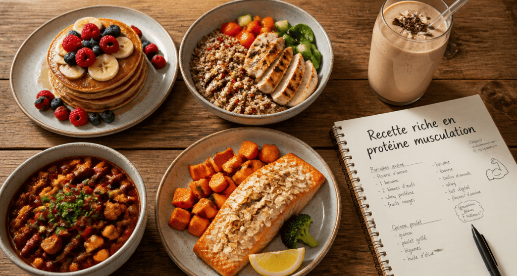 recette riche en proteine musculation assiettes gourmandes