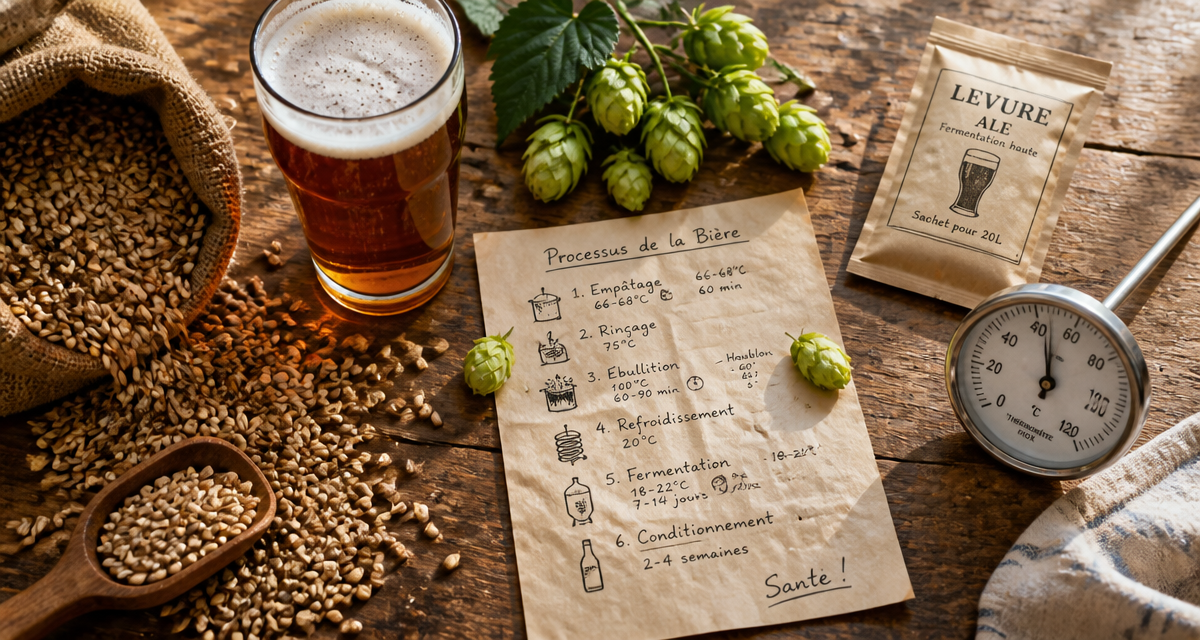 comment est fait la bière ingrédients et étapes clés
