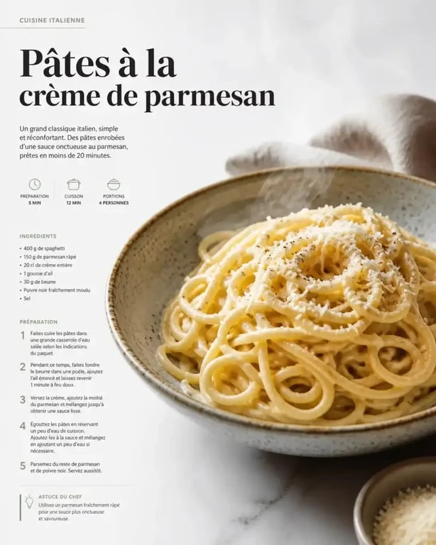Assiette de pâtes cuites au Cookeo, recette rapide et gourmande