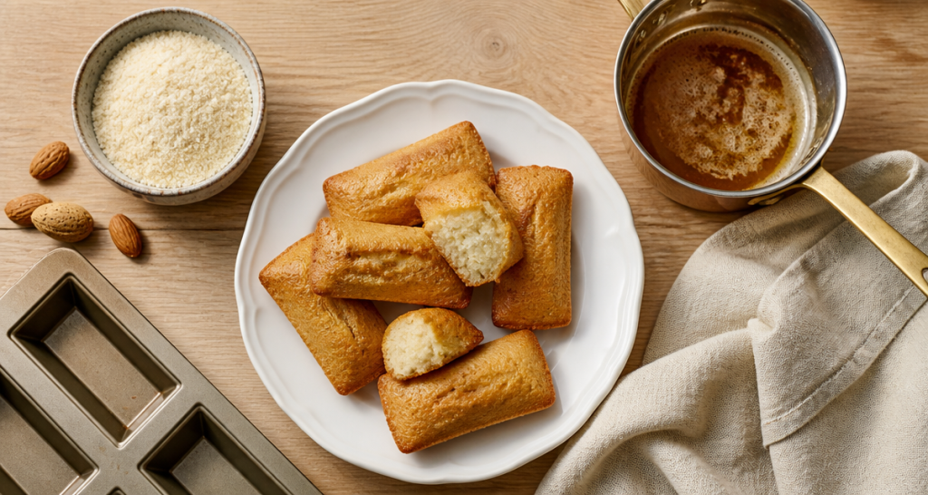 financier thermomix dorés et moelleux sur assiette