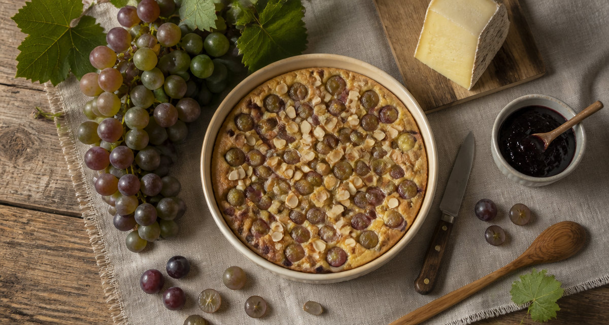 recette au raisin clafoutis et fromage