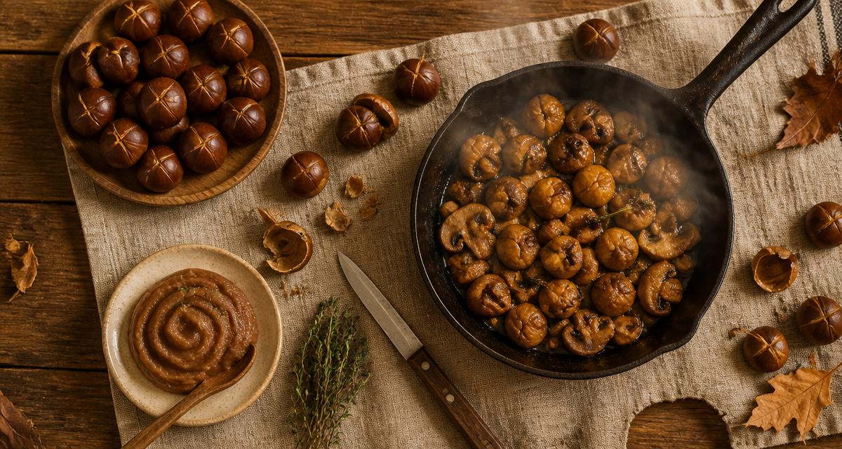 recette marron cuisson poêle et purée