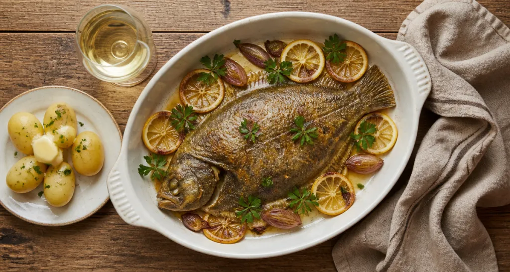 Sole au four avec citron et pommes de terre