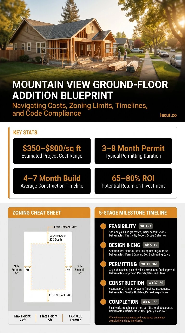 mountain view ground-floor addition blueprint
