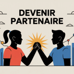devenir partenaire image handshake silhouette moderne
