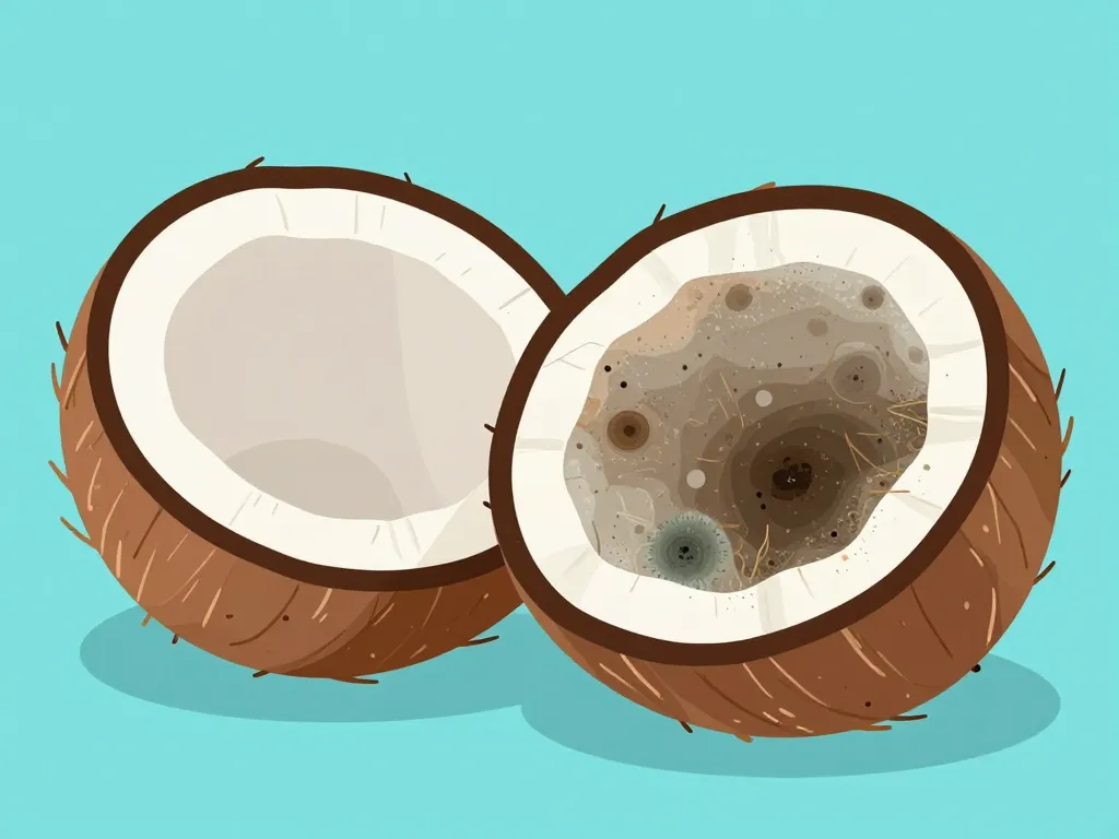 noix de coco pourrie danger identification noix abîmée