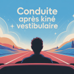 peut on conduire après une séance de kiné vestibulaire voiture silhouette équilibre