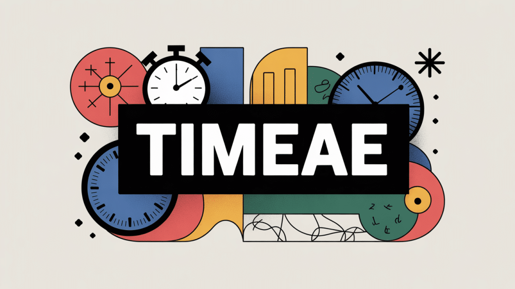 Illustration conceptuelle timeae gestion du temps et identité digitale