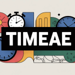 Illustration conceptuelle timeae gestion du temps et identité digitale