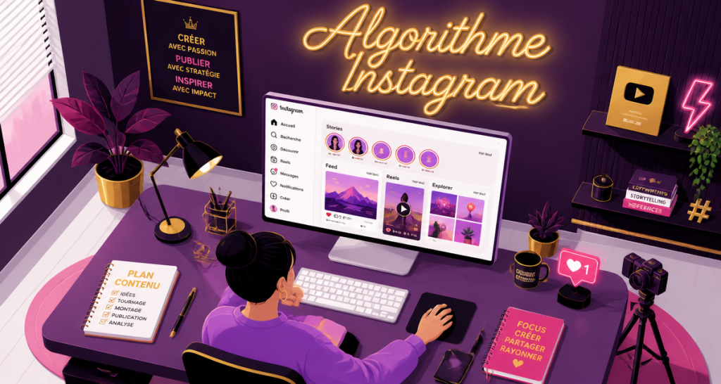 comment fonctionne l'algorithme instagram, illustration interface
