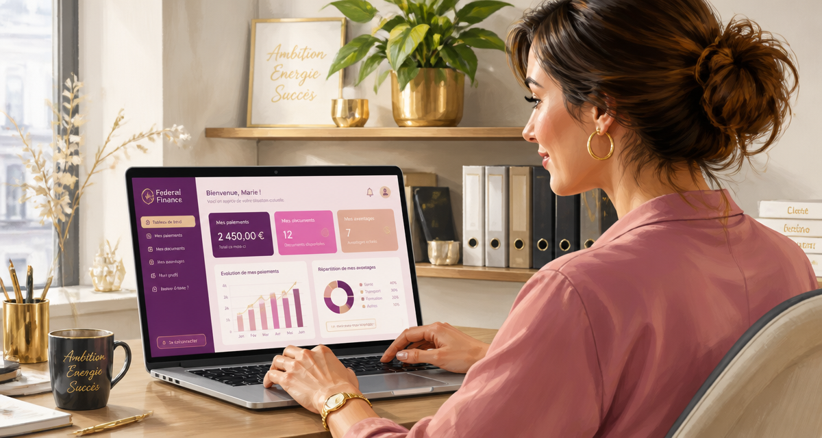 femme consultant federal finance espace personnel