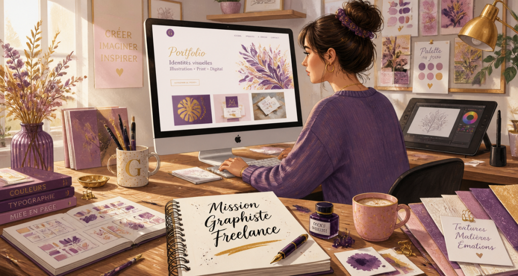 freelance graphiste emploi illustration bureau