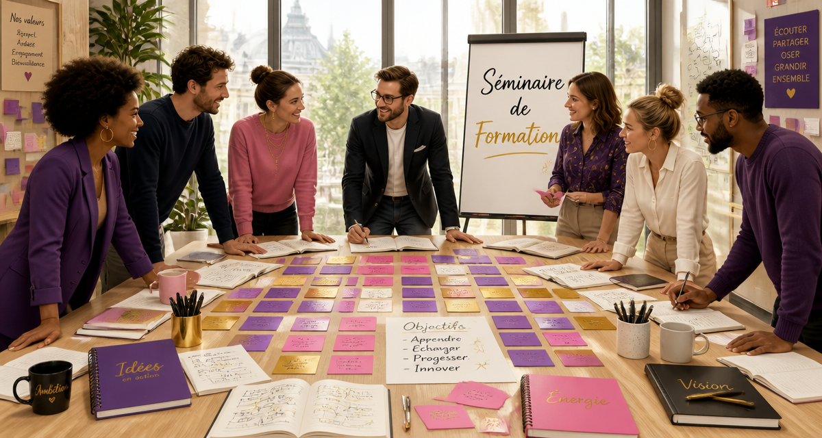 séminaire de formation équipe autour table