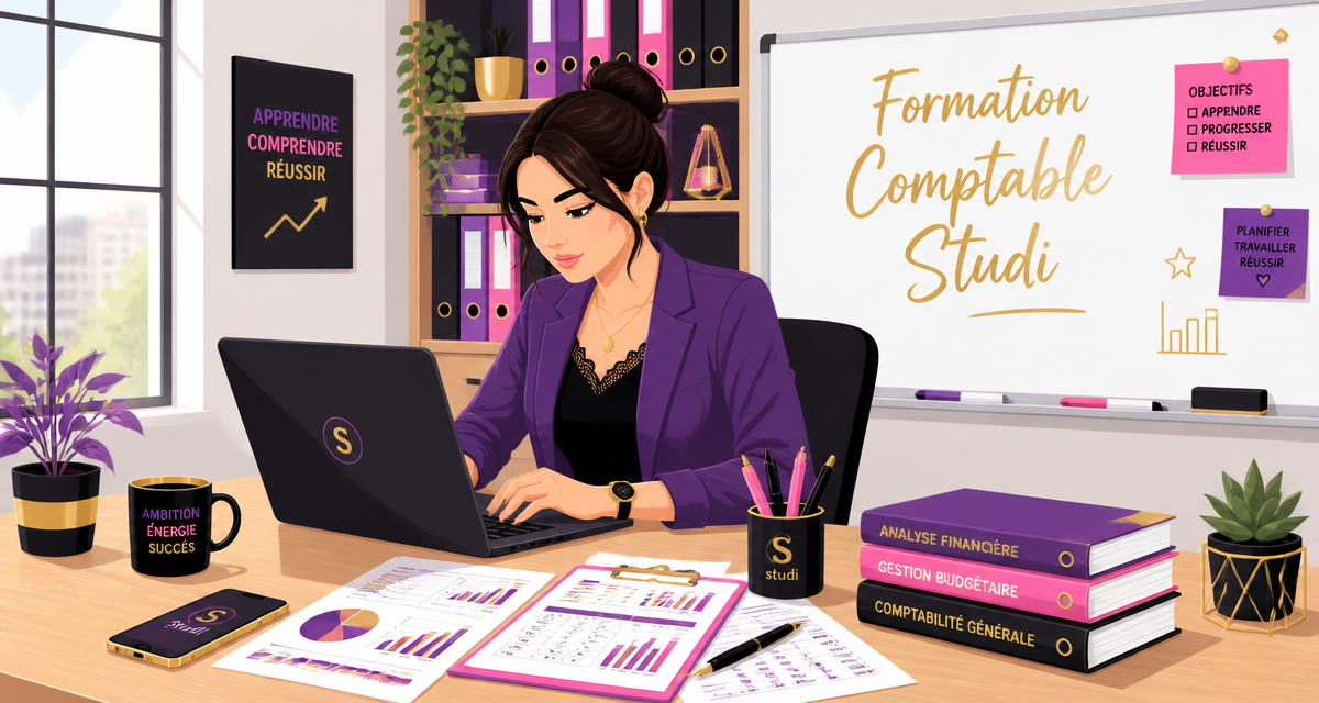 studi formation comptable jeune femme ordinateur