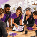 top 10 des entreprises de nettoyage, équipe professionnelle en réunion