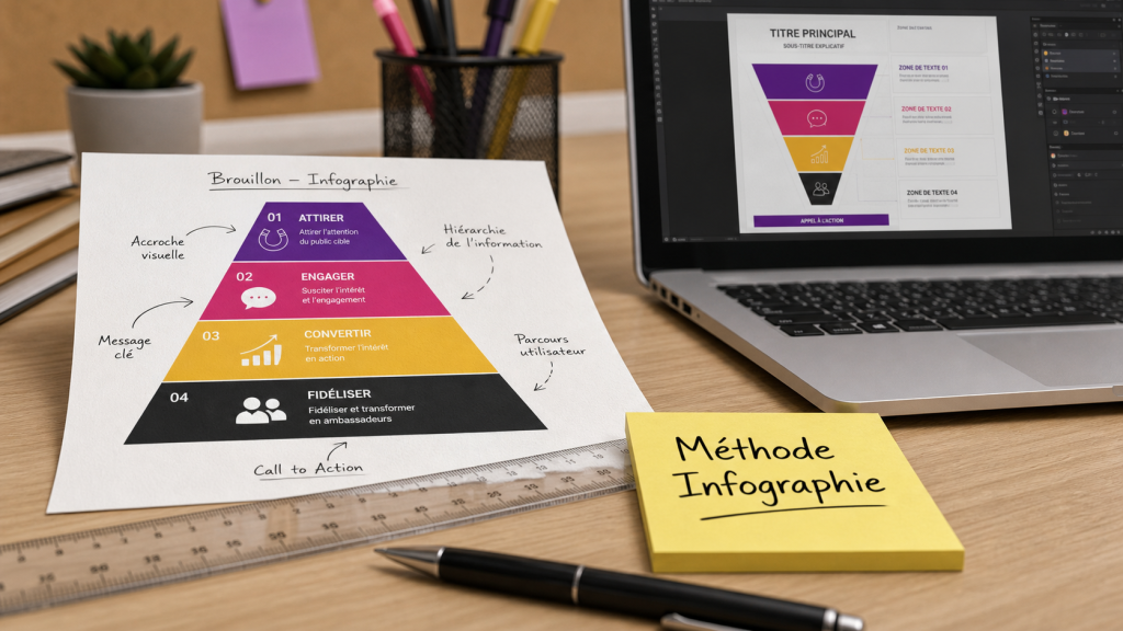 Comment faire une infographie : 5 étapes visuelles, méthode et données