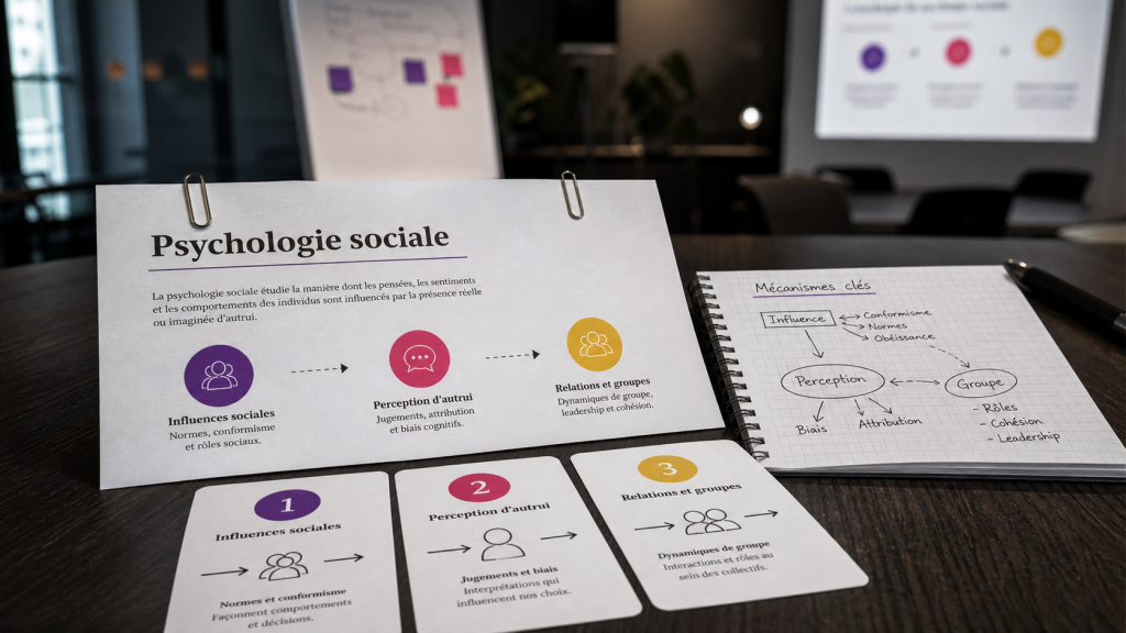 Def psychologie sociale : influence d’autrui sur les comportements