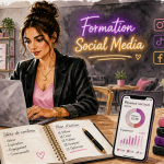 formation social media jeune femme coworking