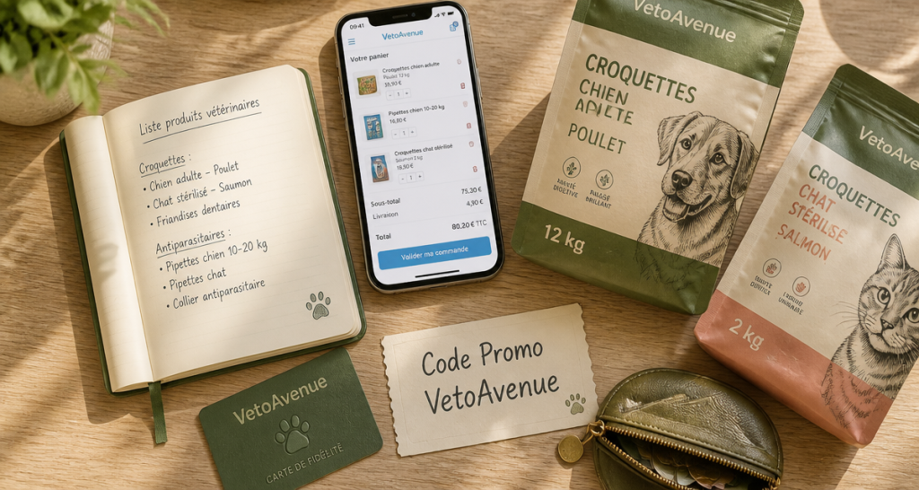code promo vetoavenue carnet panier croquettes