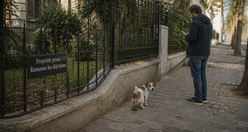 déjection canine propriété privée portail